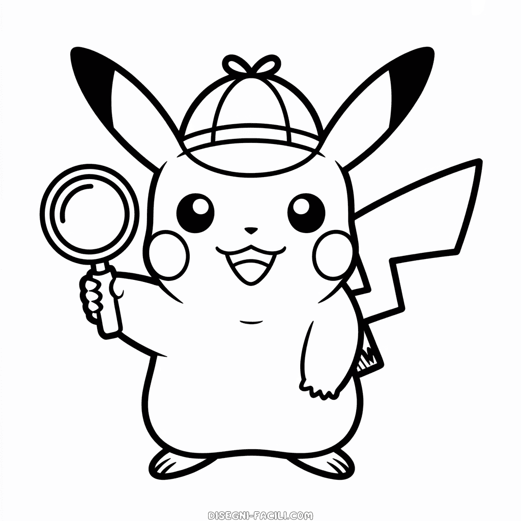 Disegno Facile di Detective Pikachu