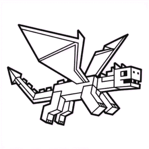 Disegno Facile di Drago Minecraft