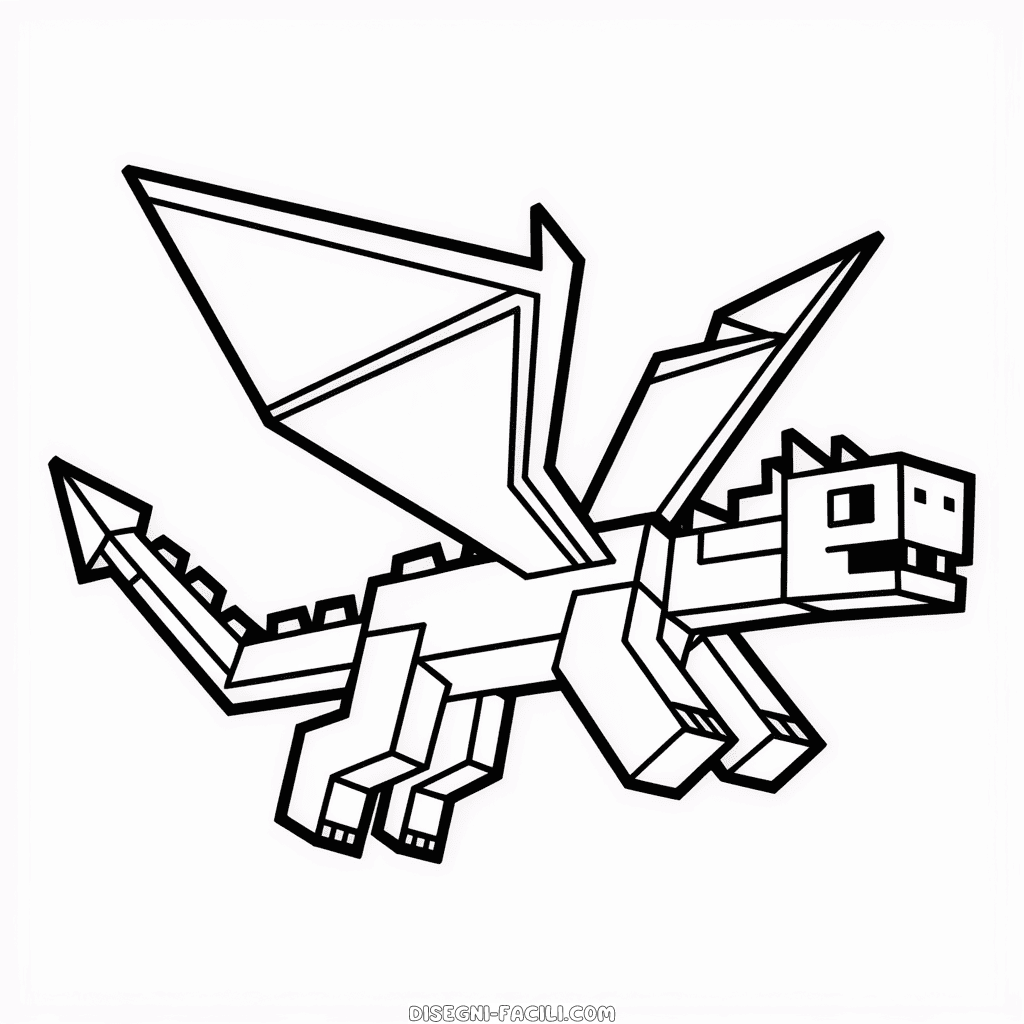Disegno Facile di Drago Minecraft