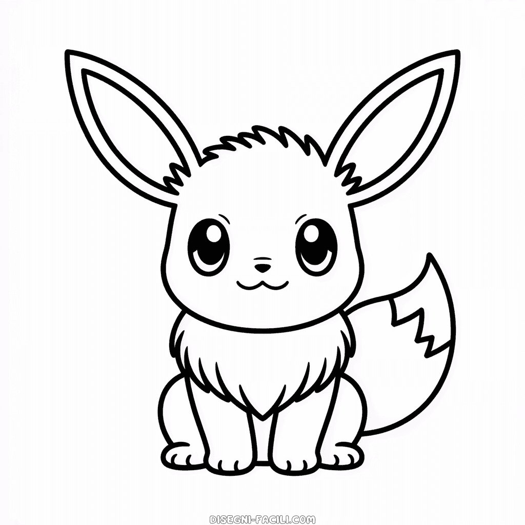 Disegno Facile di Eevee Kawaii