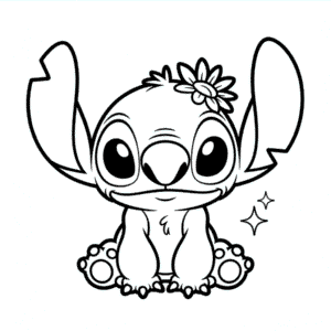 Disegno Facile di Estetica di Stitch