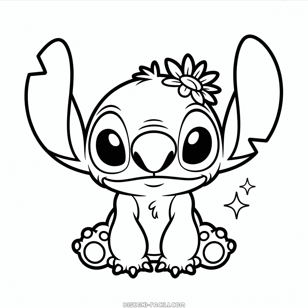 Disegno Facile di Estetica di Stitch