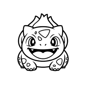 Disegno Facile di Faccia del Pokémon Bulbasaur