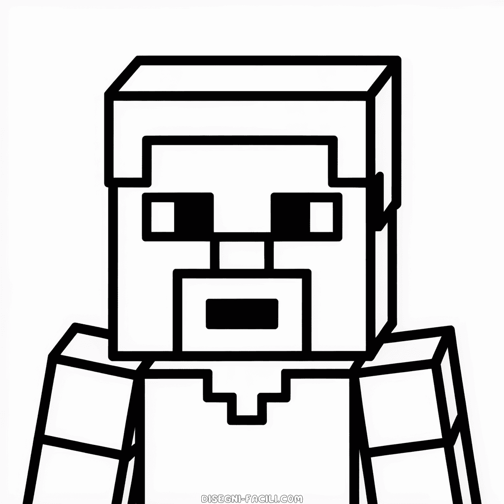 Disegno Facile di Faccia Minecraft