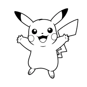 Disegno Facile di Felice Pikachu