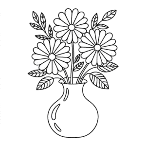 Disegno Facile di Floreali Autunnali