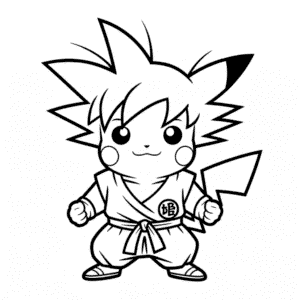 Disegno Facile di Goku Pikachu
