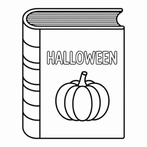 Disegno Facile di Libro Halloween