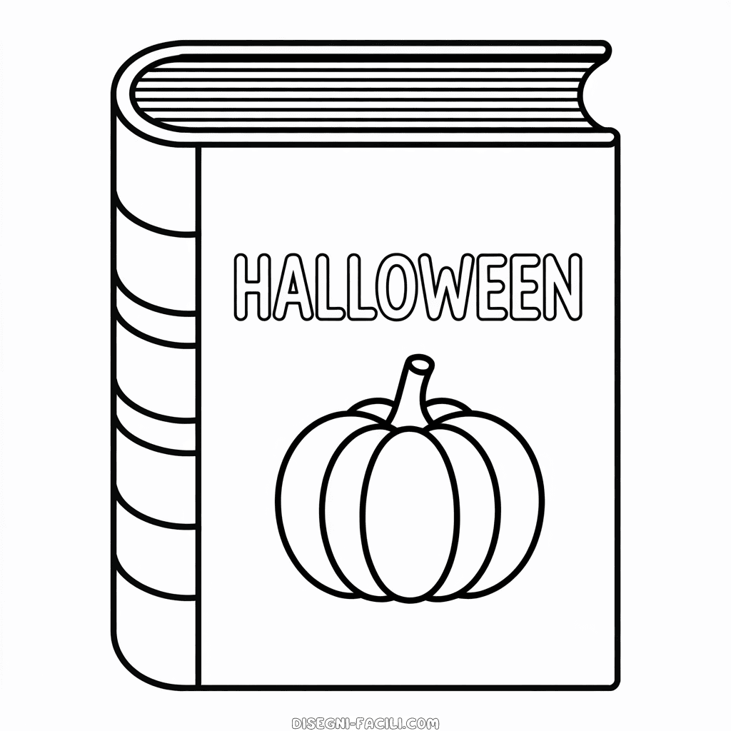 Disegno Facile di Libro Halloween
