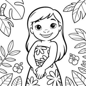 Disegno Facile di Lilo da Lilo & Stitch