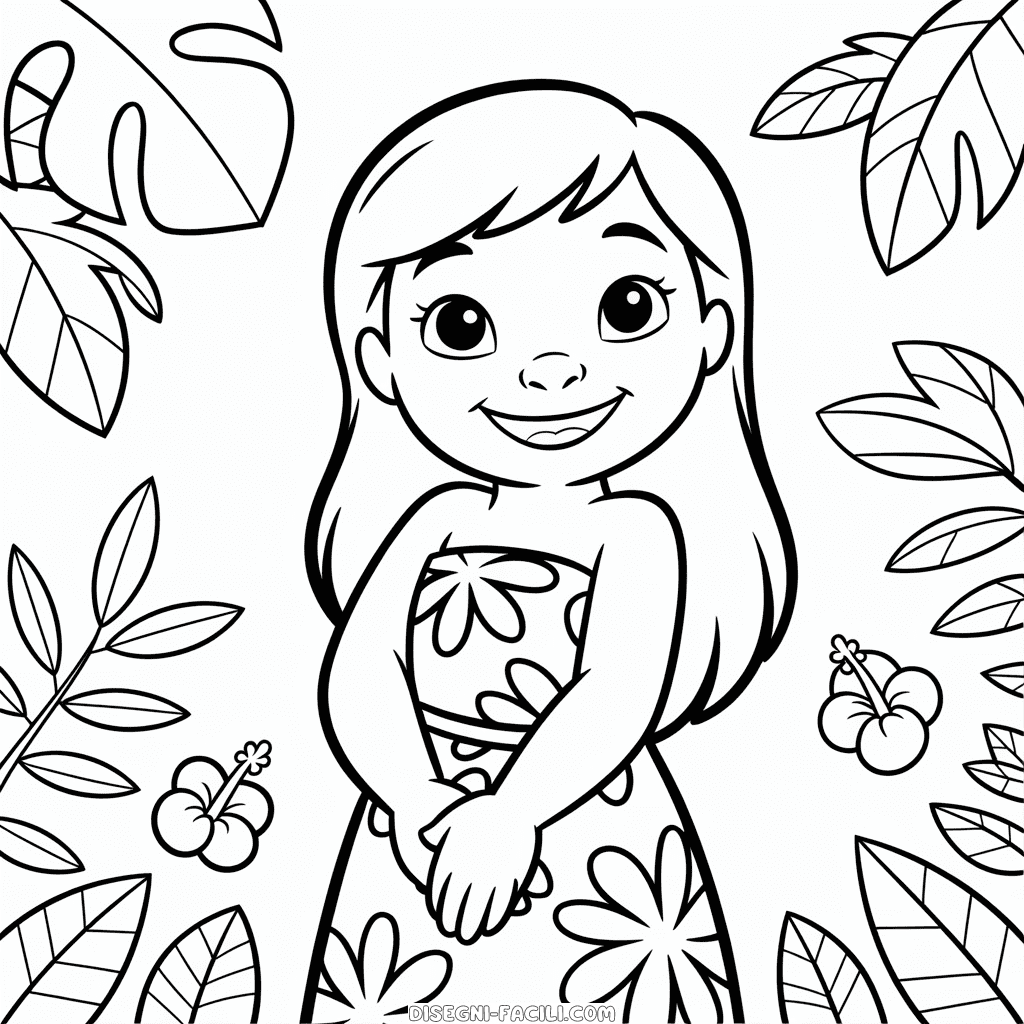 Disegno Facile di Lilo da Lilo & Stitch