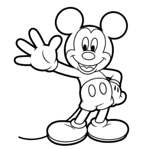 Disegno Facile di Mano di Topolino