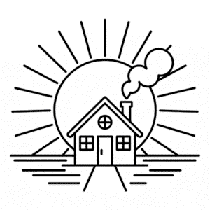 Disegno Facile di Mattina d'Autunno