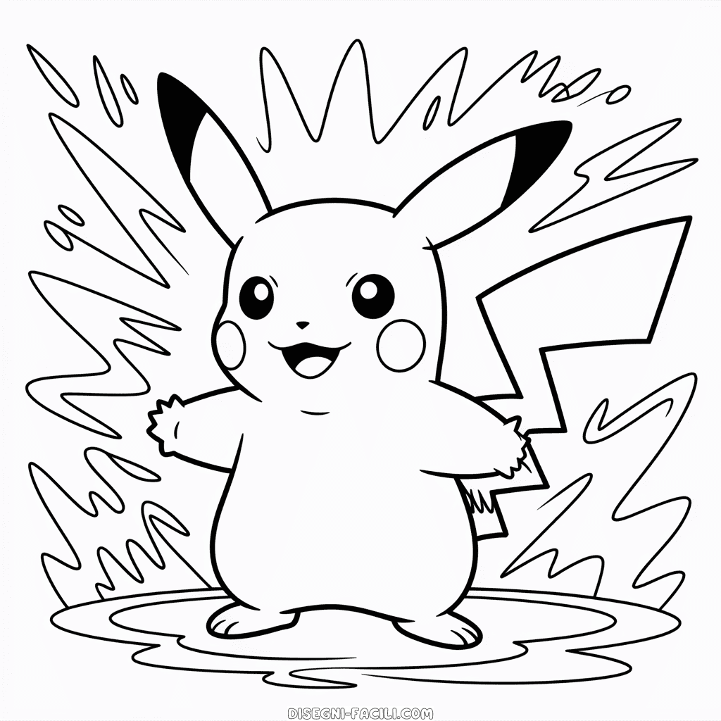 Disegno Facile di Mega Pikachu