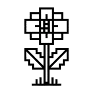 Disegno Facile di Minecraft Fiore