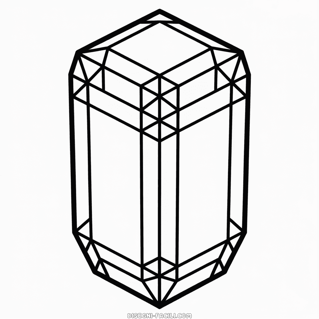 Disegno Facile di Minecraft Smeraldo