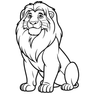 Disegno Facile di Mufasa da Il Re Leone