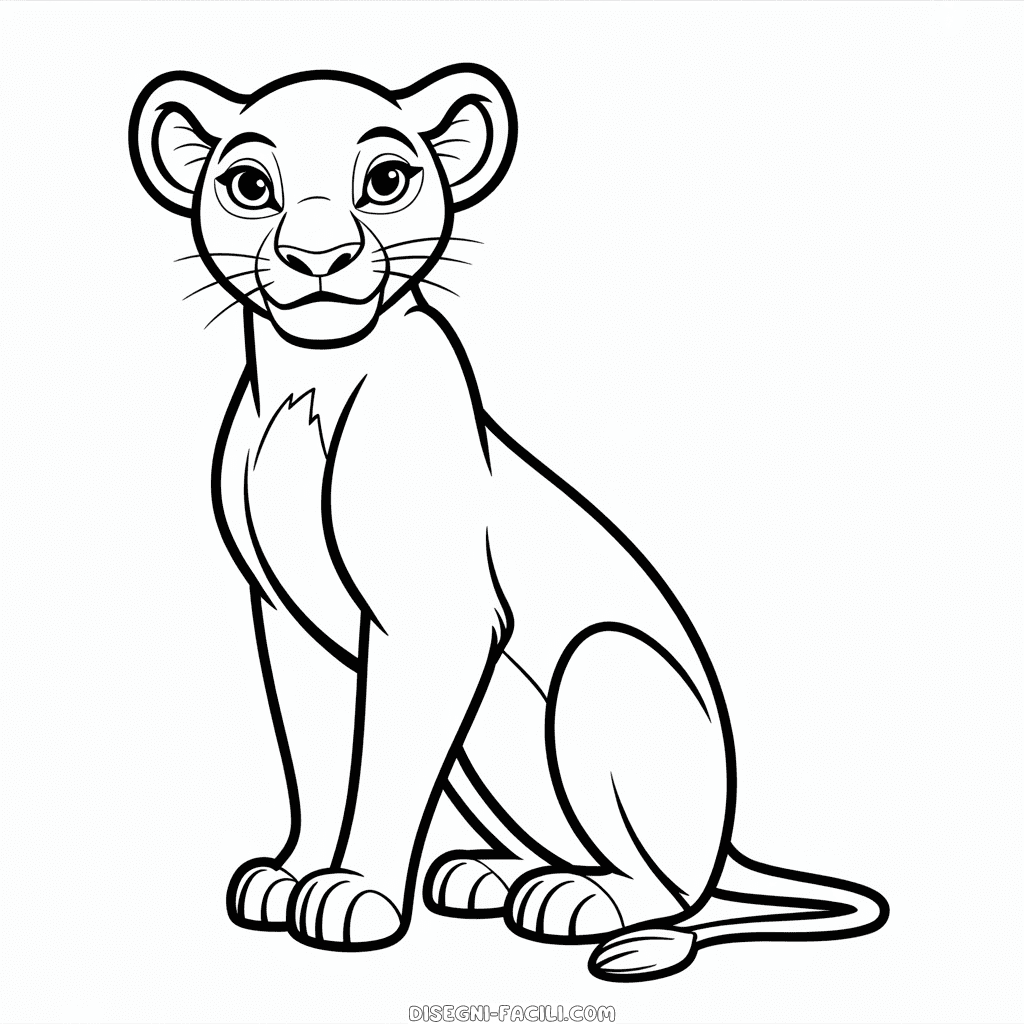 Disegno Facile di Nala da Il Re Leone