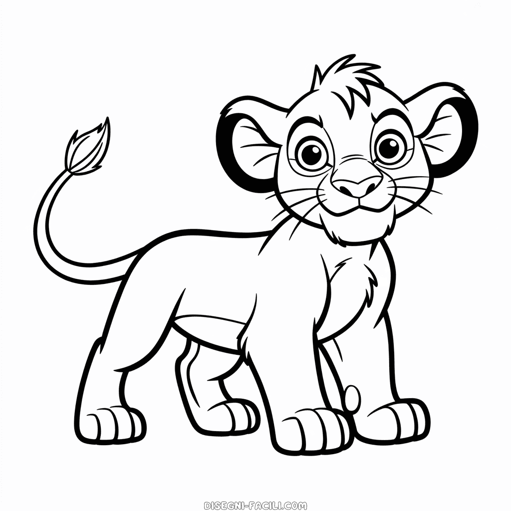 Disegno Facile di Originale Il Re Leone