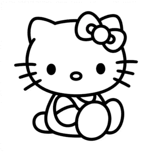 Disegno Facile di Peluche di Hello Kitty