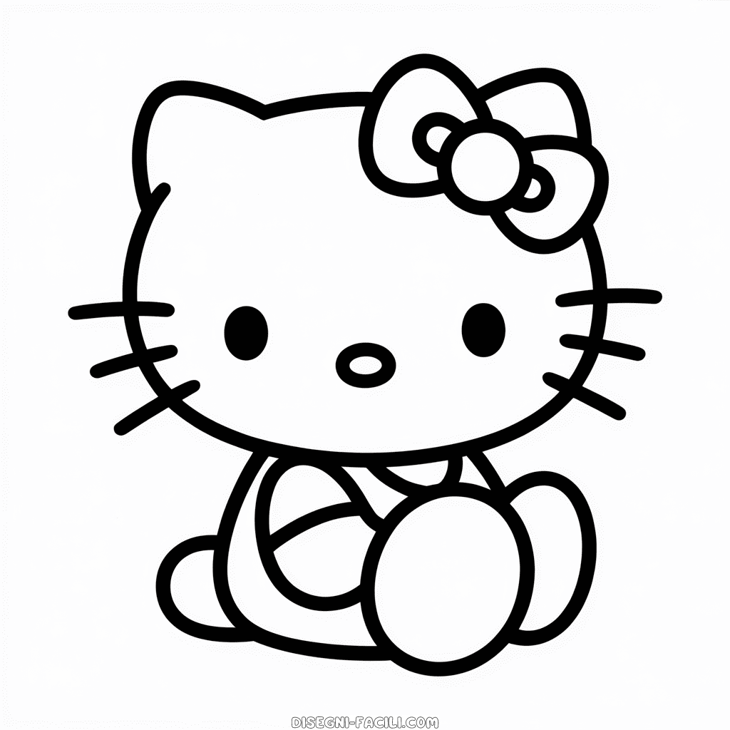 Disegno Facile di Peluche di Hello Kitty
