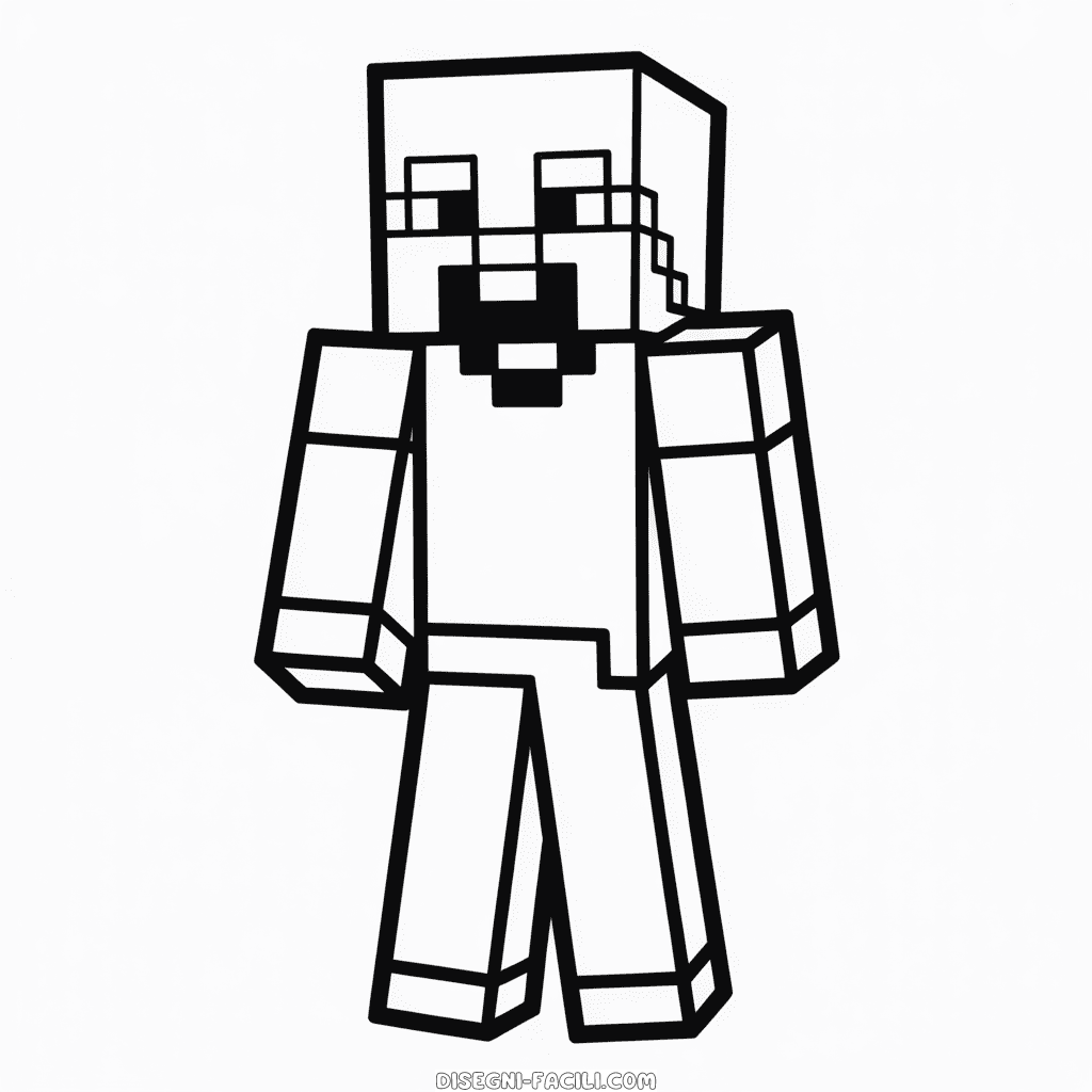 Disegno Facile di Personaggio di Minecraft
