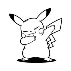Disegno Facile di Pikachu che fa il Dab