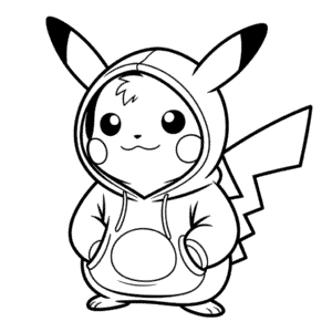 Disegno Facile di Pikachu con Felpa
