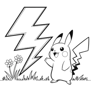 Disegno Facile di Pikachu Fulmine