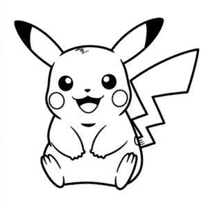 Disegno Facile di Pikachu Kawaii
