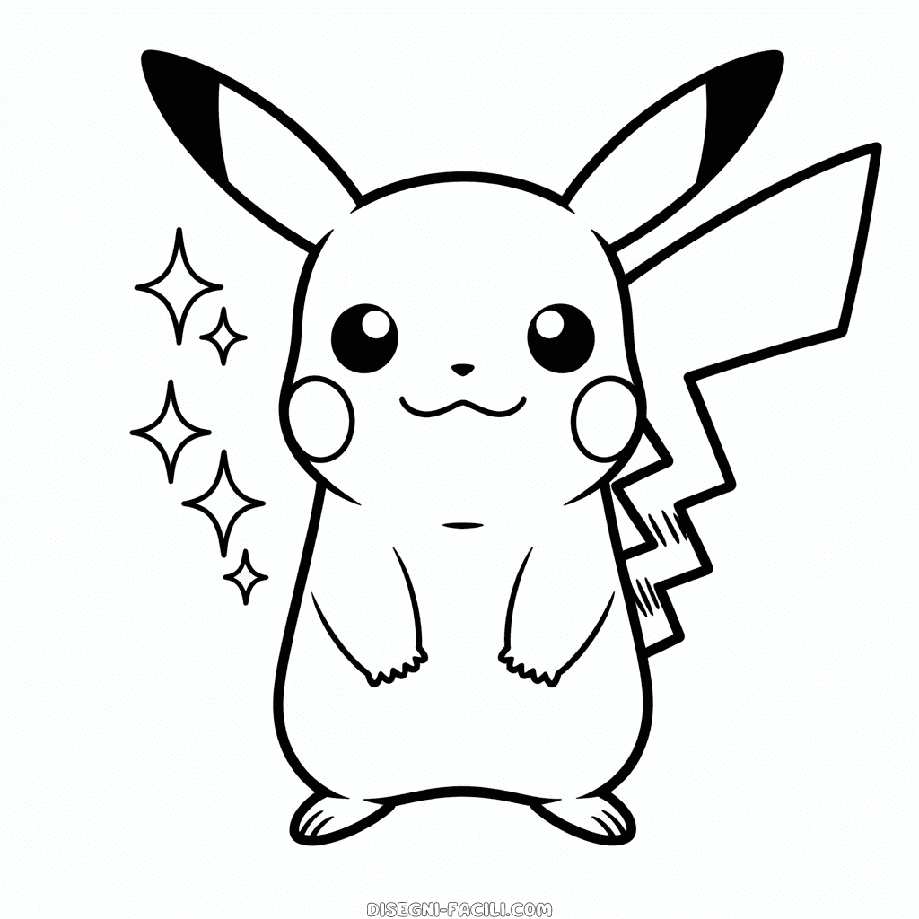 Disegno Facile di Pikachu Originale