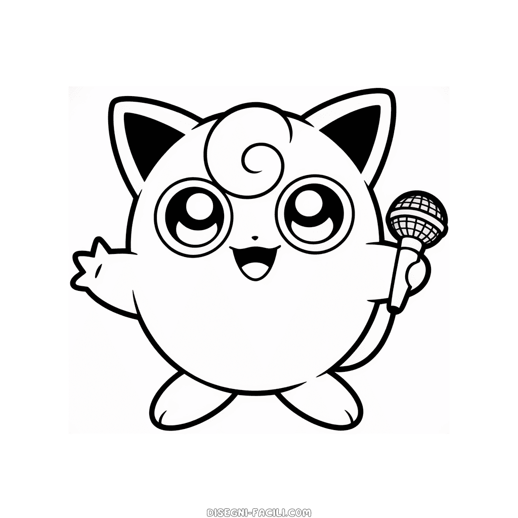 Disegno Facile di Pokémon Jigglypuff