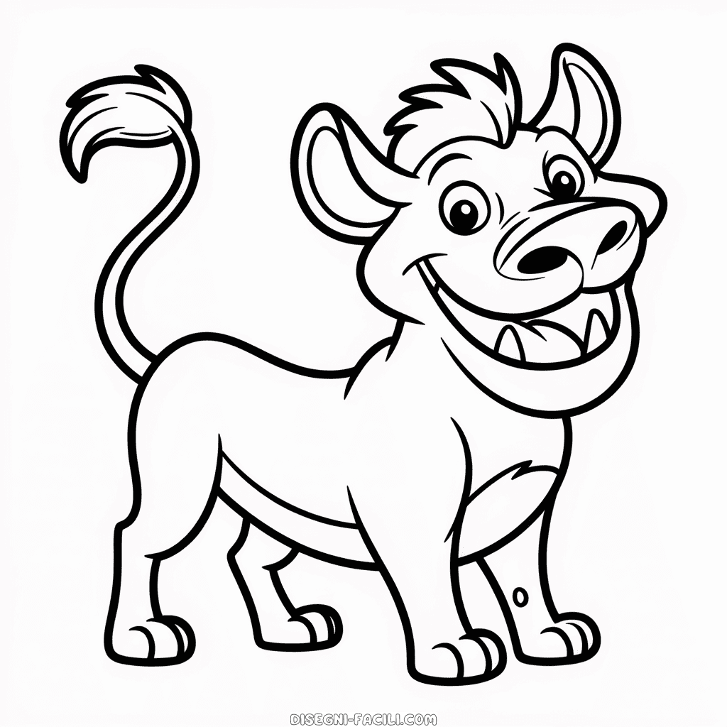Disegno Facile di Pumbaa de Il Re Leone