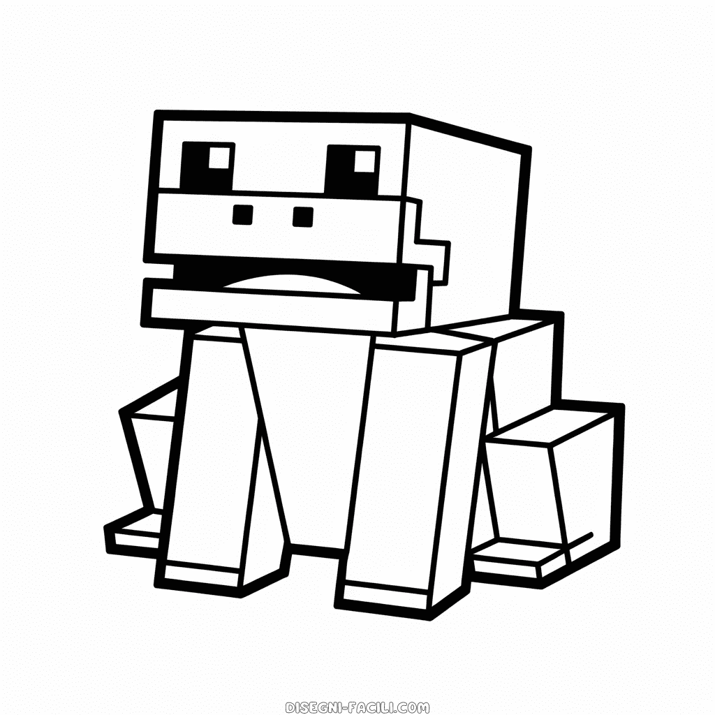 Disegno Facile di Rana Minecraft