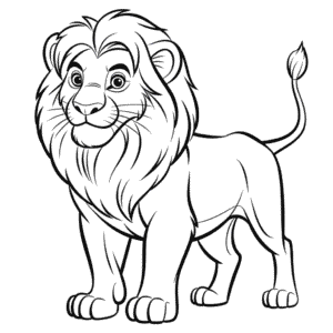 Disegno Facile di Re Leone Realistico a Matita