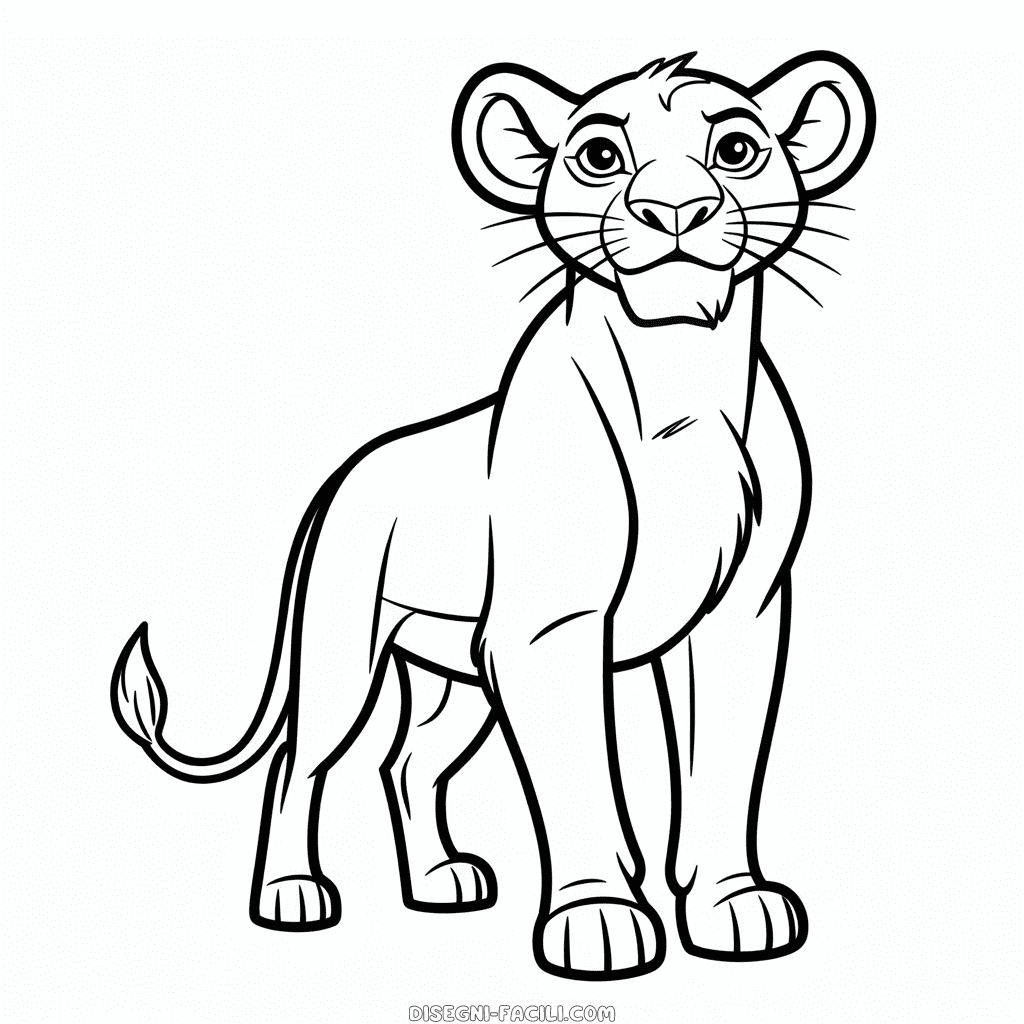 Disegno Facile di Sarabi da Il Re Leone