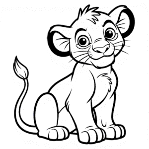 Disegno Facile di Simba de Il Re Leone