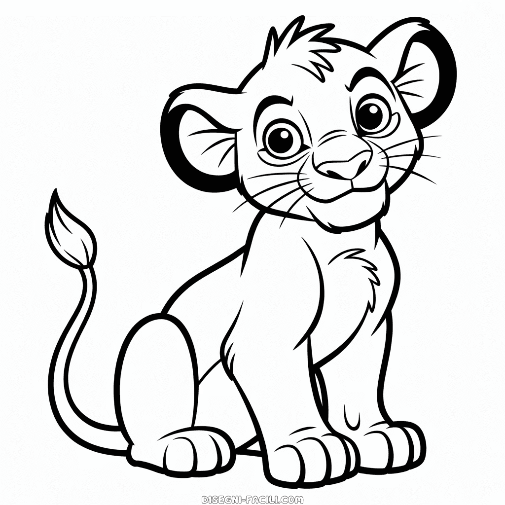 Disegno Facile di Simba de Il Re Leone