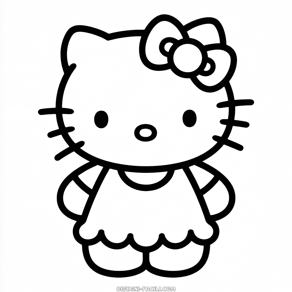 Disegno Facile di Splendida Hello Kitty