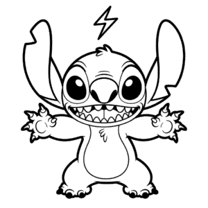 Disegno Facile di Stitch Malvagio