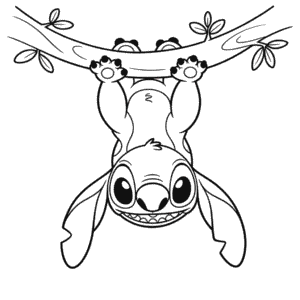 Disegno Facile di Stitch Sottosopra