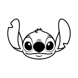 Disegno Facile di Testa di Stitch