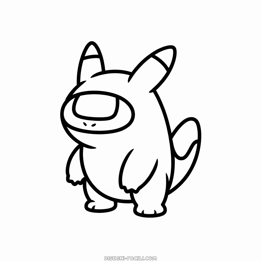 Disegno Facile di Tra noi Pokémon