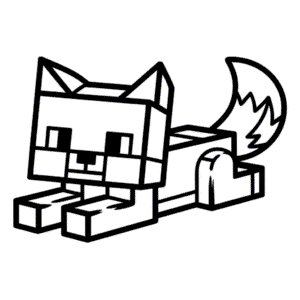 Disegno Facile di Volpe Minecraft